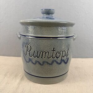 Vintage Marzi & Remy German Rumtopf 3L Lidded Crock Stoneware Cobalt Blue